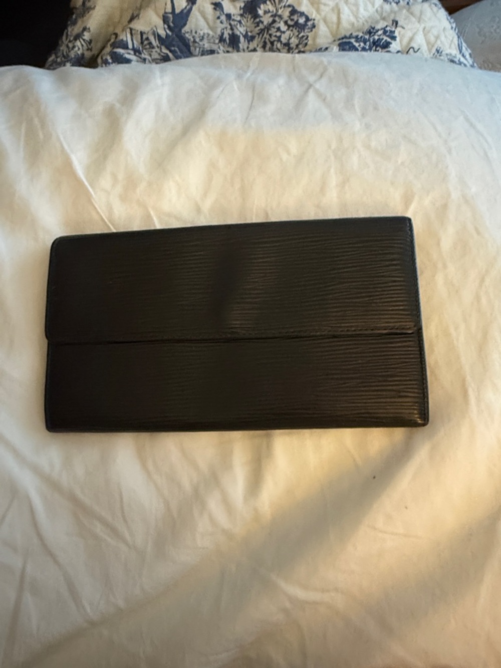 Louis Vuitton Black Epi Leather Long Wallet